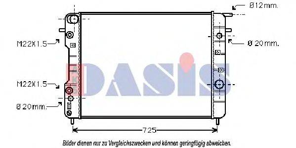 AKS DASIS OL2406 Радіатор, охолодження двигуна