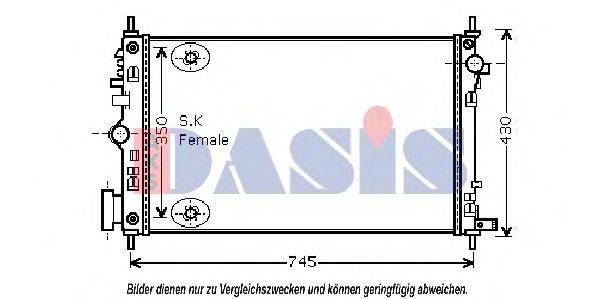 AKS DASIS OL2472 Радіатор, охолодження двигуна
