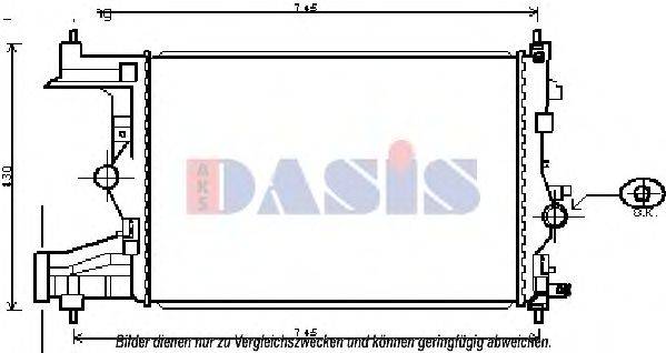 AKS DASIS 0600961 Радіатор, охолодження двигуна