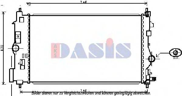 AKS DASIS OLA2488 Радіатор, охолодження двигуна