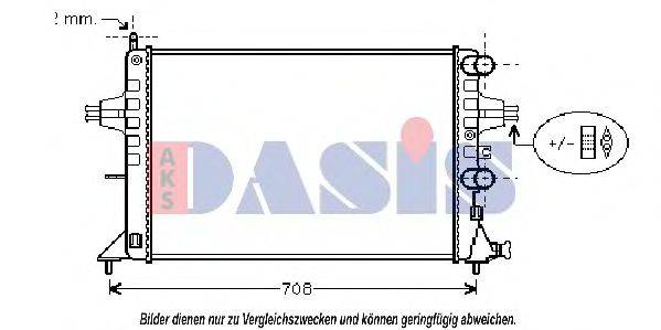 AKS DASIS OL2255 Радіатор, охолодження двигуна