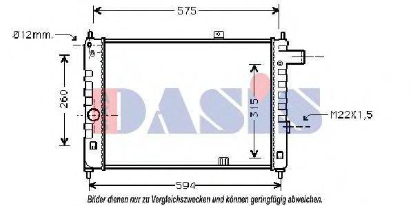 AKS DASIS OL2055 Радіатор, охолодження двигуна