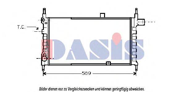 AKS DASIS OL2063 Радіатор, охолодження двигуна