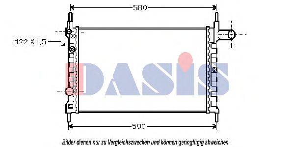 AKS DASIS OL2150 Радіатор, охолодження двигуна