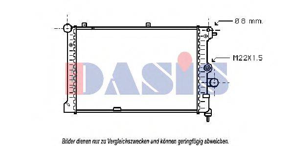 AKS DASIS OL2168 Радіатор, охолодження двигуна