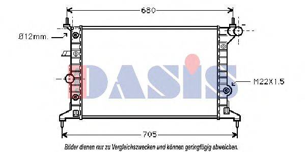 AKS DASIS OL2219 Радіатор, охолодження двигуна