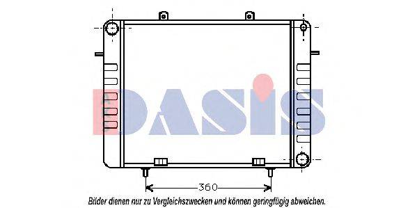 AKS DASIS OL2038 Радіатор, охолодження двигуна