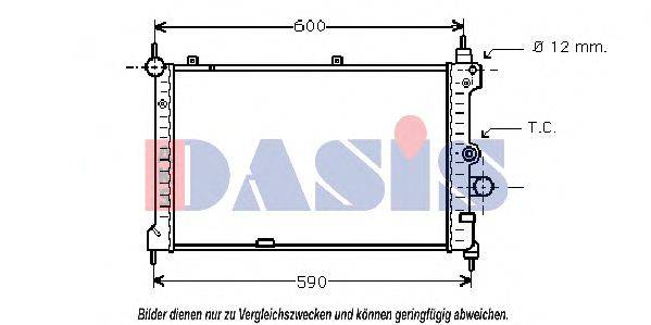AKS DASIS OL2127 Радіатор, охолодження двигуна