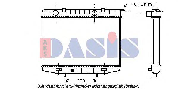 AKS DASIS OL2213 Радіатор, охолодження двигуна