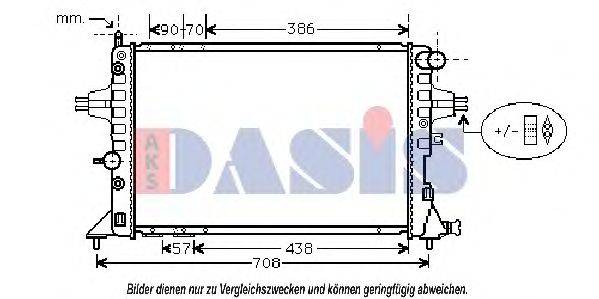 AKS DASIS OL2253 Радіатор, охолодження двигуна