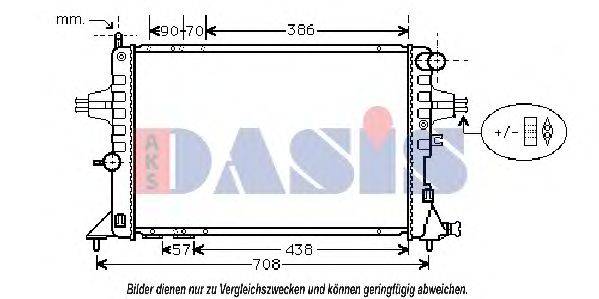 AKS DASIS OL2252 Радіатор, охолодження двигуна