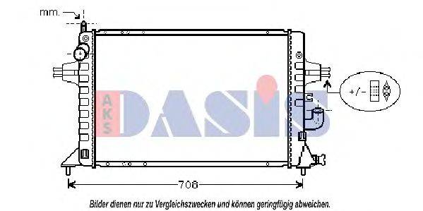 AKS DASIS OL2294 Радіатор, охолодження двигуна