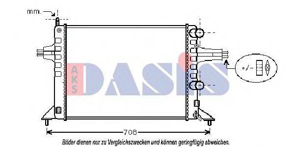 AKS DASIS OL2257 Радіатор, охолодження двигуна