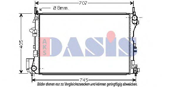 AKS DASIS OL2339 Радіатор, охолодження двигуна