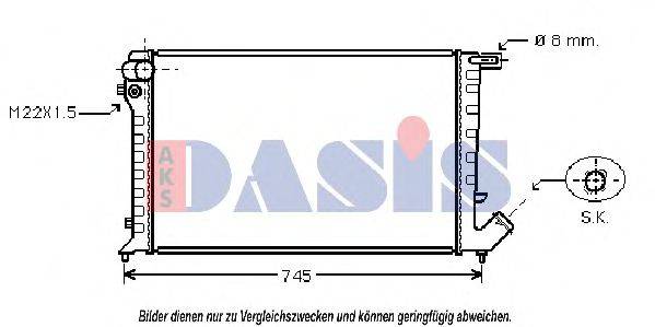 AKS DASIS 9002193 Радіатор, охолодження двигуна