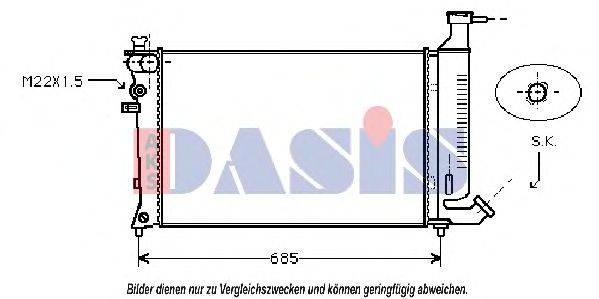 AKS DASIS PEA2148 Радіатор, охолодження двигуна