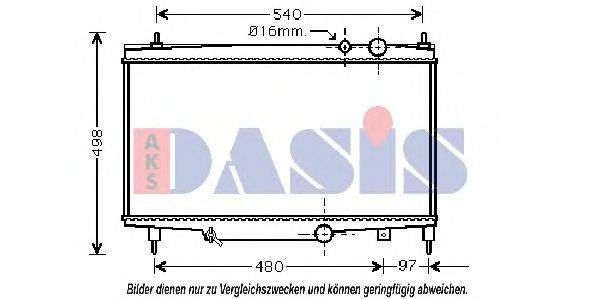 AKS DASIS PE2230 Радіатор, охолодження двигуна