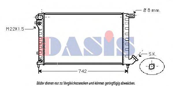 AKS DASIS 09002145 Радіатор, охолодження двигуна