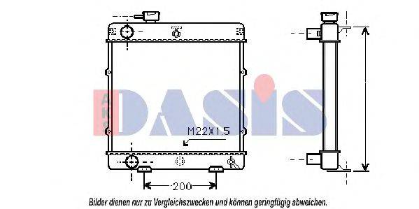 AKS DASIS PE2058 Радіатор, охолодження двигуна