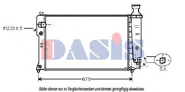 AKS DASIS 40002121 Радіатор, охолодження двигуна
