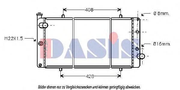 AKS DASIS 40002105 Радіатор, охолодження двигуна
