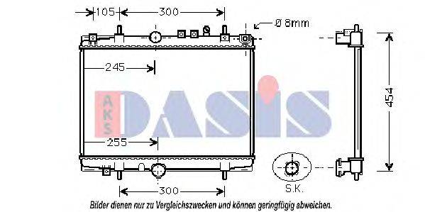 AKS DASIS PEA2208 Радіатор, охолодження двигуна