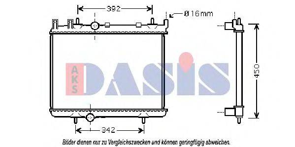 AKS DASIS PE2263 Радіатор, охолодження двигуна