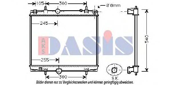 AKS DASIS PE2331 Радіатор, охолодження двигуна