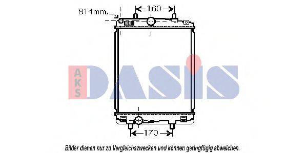 AKS DASIS TOA2364 Радіатор, охолодження двигуна