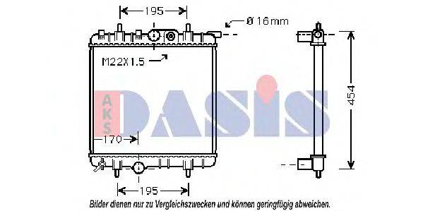 AKS DASIS PE2243 Радіатор, охолодження двигуна