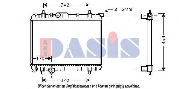 AKS DASIS PE2247 Радіатор, охолодження двигуна
