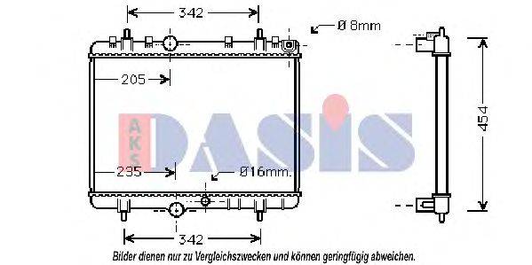 AKS DASIS PE2249 Радіатор, охолодження двигуна