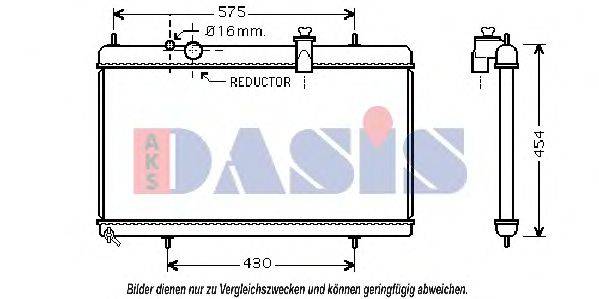 AKS DASIS PEA2256 Радіатор, охолодження двигуна