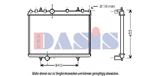 AKS DASIS PE2265 Радіатор, охолодження двигуна