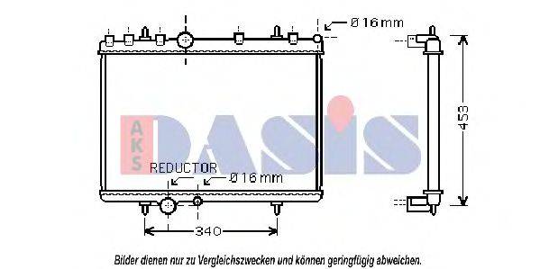 AKS DASIS PE2266 Радіатор, охолодження двигуна