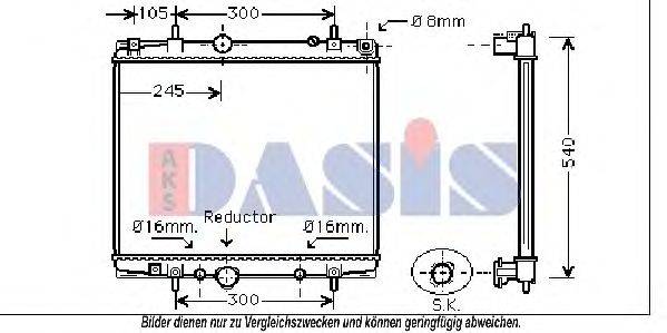 AKS DASIS PE2275 Радіатор, охолодження двигуна