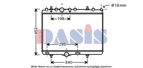 AKS DASIS PE2290 Радіатор, охолодження двигуна