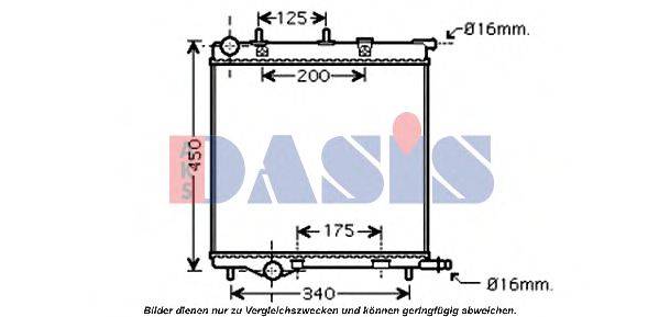 AKS DASIS PE2289 Радіатор, охолодження двигуна