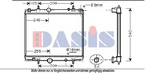 AKS DASIS PE2274 Радіатор, охолодження двигуна