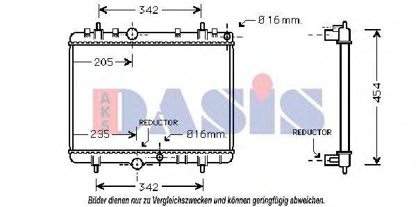 AKS DASIS 40002280 Радіатор, охолодження двигуна