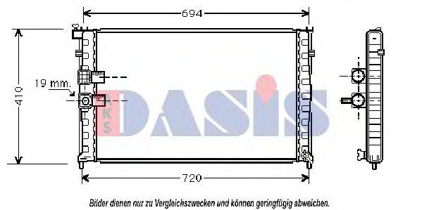 AKS DASIS 40002177 Радіатор, охолодження двигуна