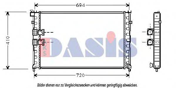 AKS DASIS 40002185 Радіатор, охолодження двигуна