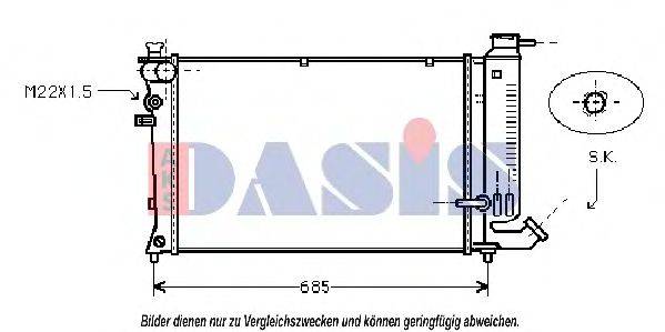AKS DASIS PEA2142 Радіатор, охолодження двигуна