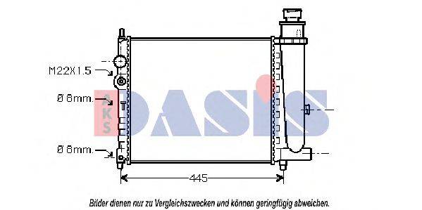 AKS DASIS PE2116 Радіатор, охолодження двигуна