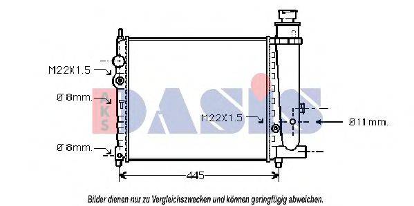 AKS DASIS PE2073 Радіатор, охолодження двигуна