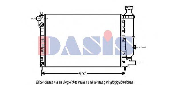 AKS DASIS 40002014 Радіатор, охолодження двигуна
