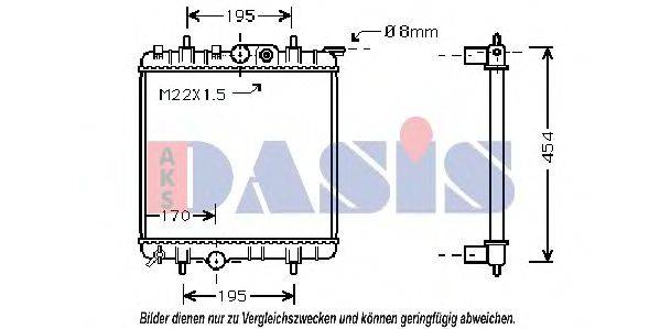 AKS DASIS PE2188 Радіатор, охолодження двигуна