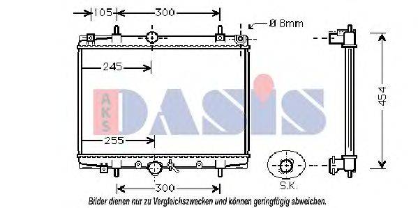 AKS DASIS PEA2198 Радіатор, охолодження двигуна