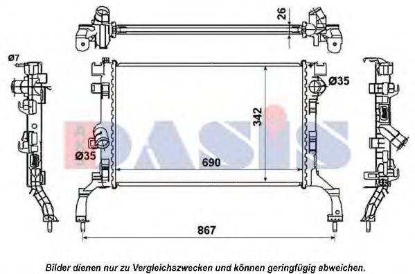 AKS DASIS RT2415 Радіатор, охолодження двигуна