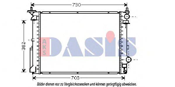 AKS DASIS RT2319 Радіатор, охолодження двигуна